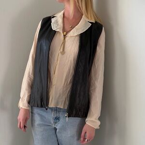 Vintage 90s motorcycle leather vest